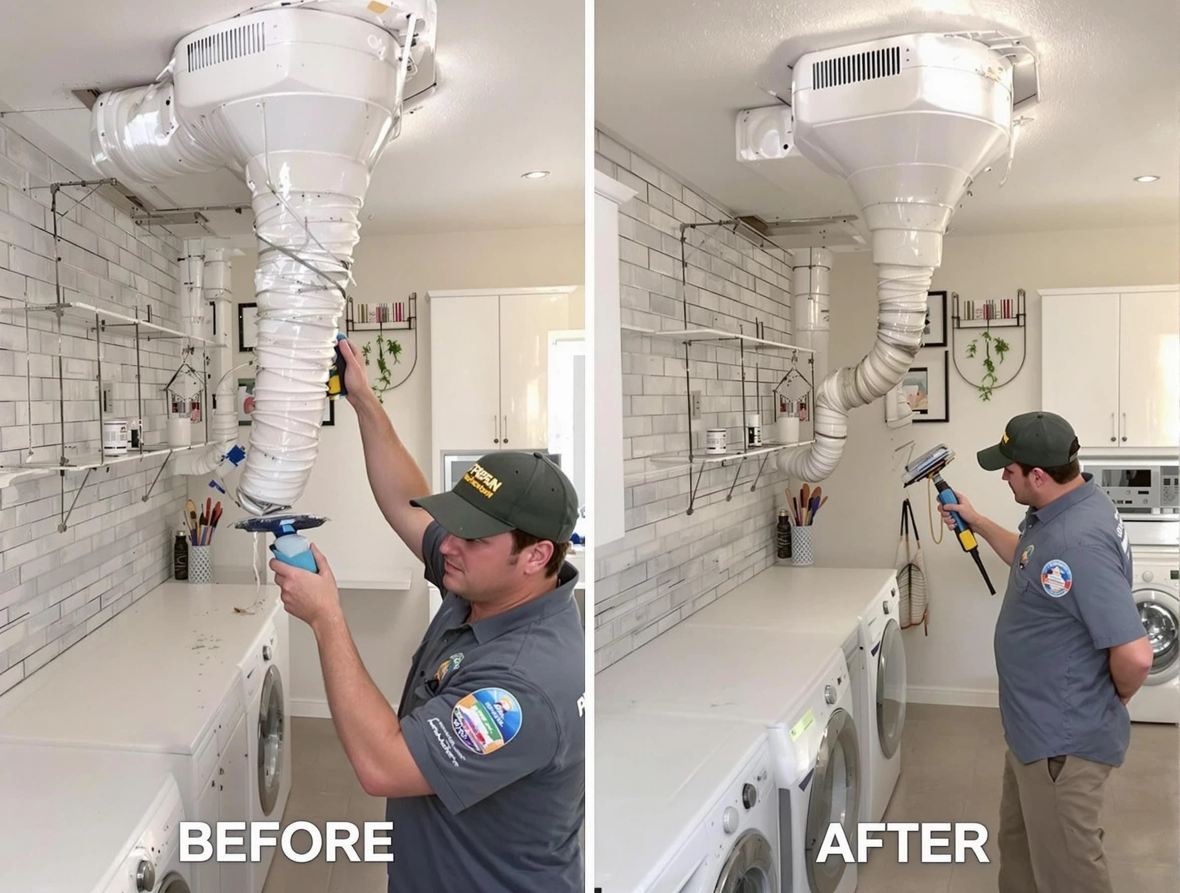 Professional dryer exhaust vent cleaning by Middleborough Dryer Vent Cleaning in Middleborough