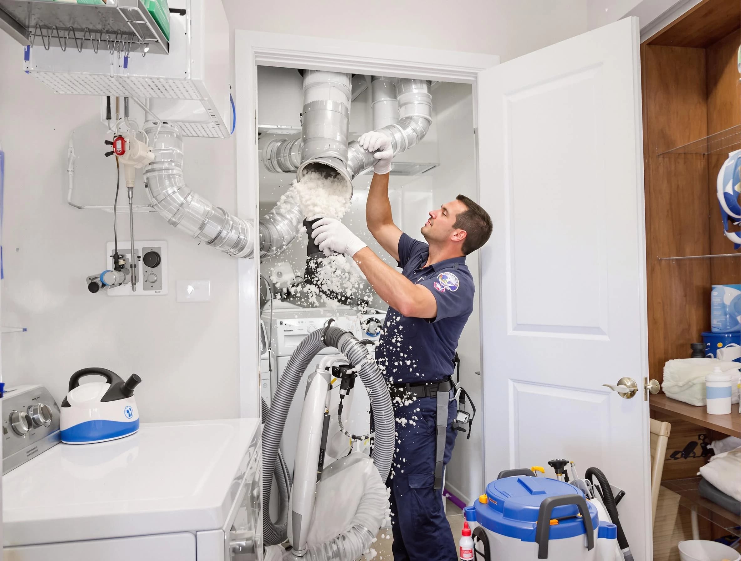 Middleborough Dryer Vent Cleaning technician delivering thorough residential dryer vent cleaning service in Middleborough
